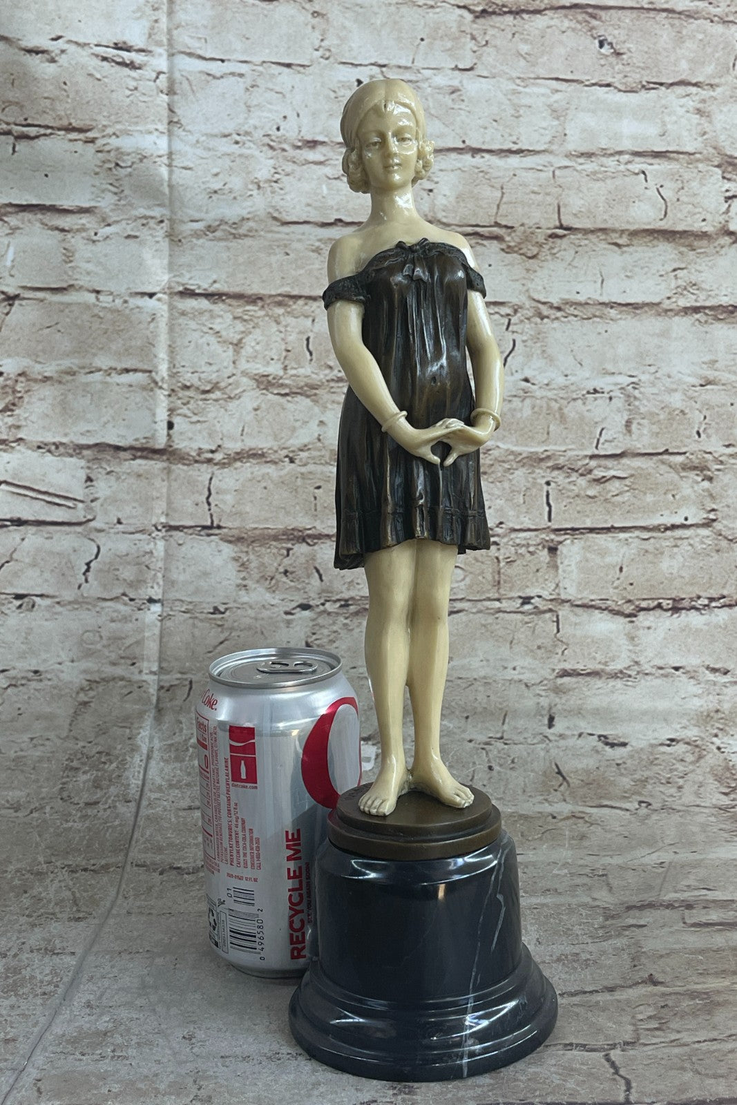 Victorian Girl" Pure American Bronze Statue Sculpture Inspired Gift Artwork