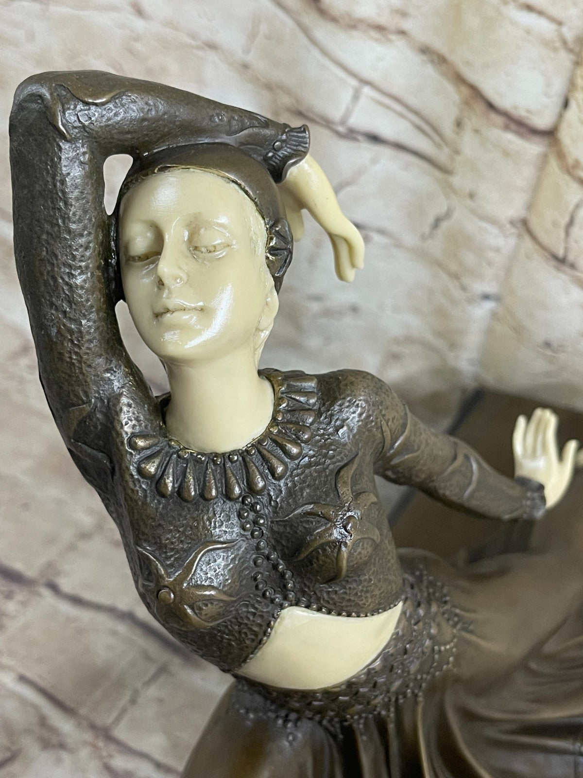 Bronze Modern Vintage Art Deco Sculpture Female Dancer Metal Statue