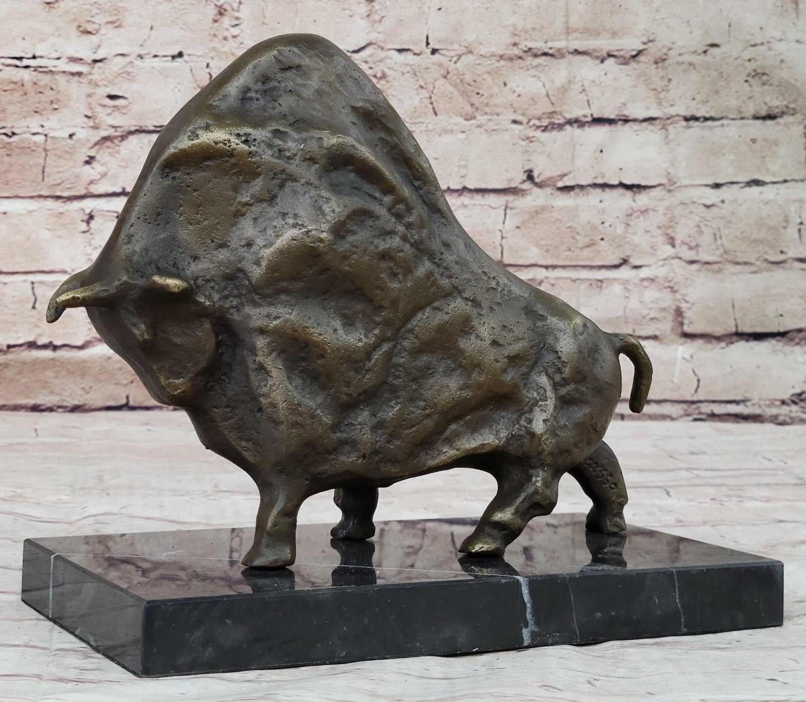 European Bronze Copper Sculpture Abstract Picasso Bull Cow Cattle OX Statue