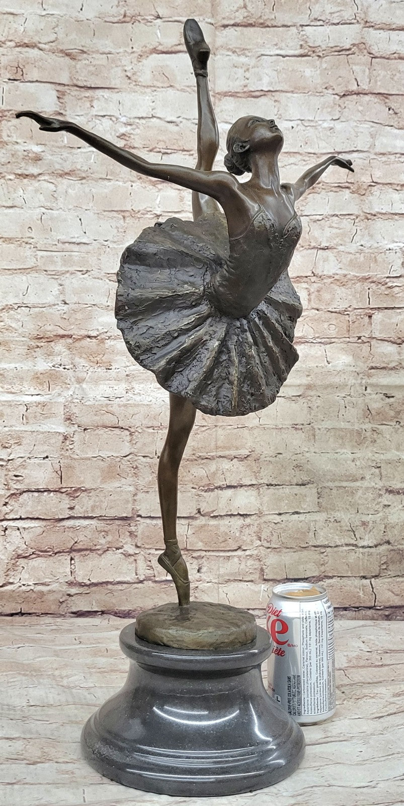 Extra Large Bronze Ballerina Sculpture - Fine Art for Home Office Decor