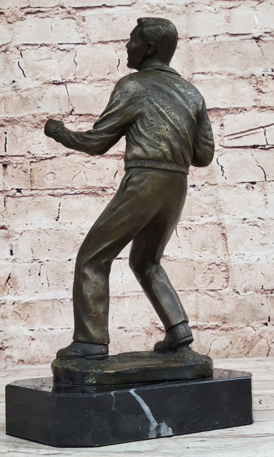 Lost Wax Method Bronze Statue by Evan Stone, Asian Street Fighter