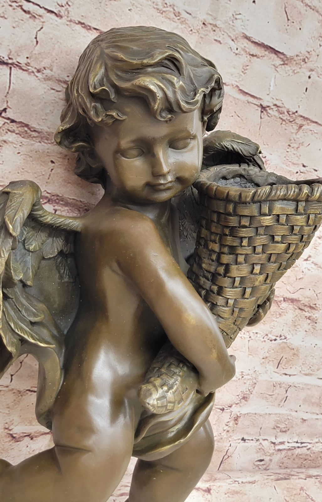Church Wall Art Mythical Angel Girl Bronze Figurine Figure Art
