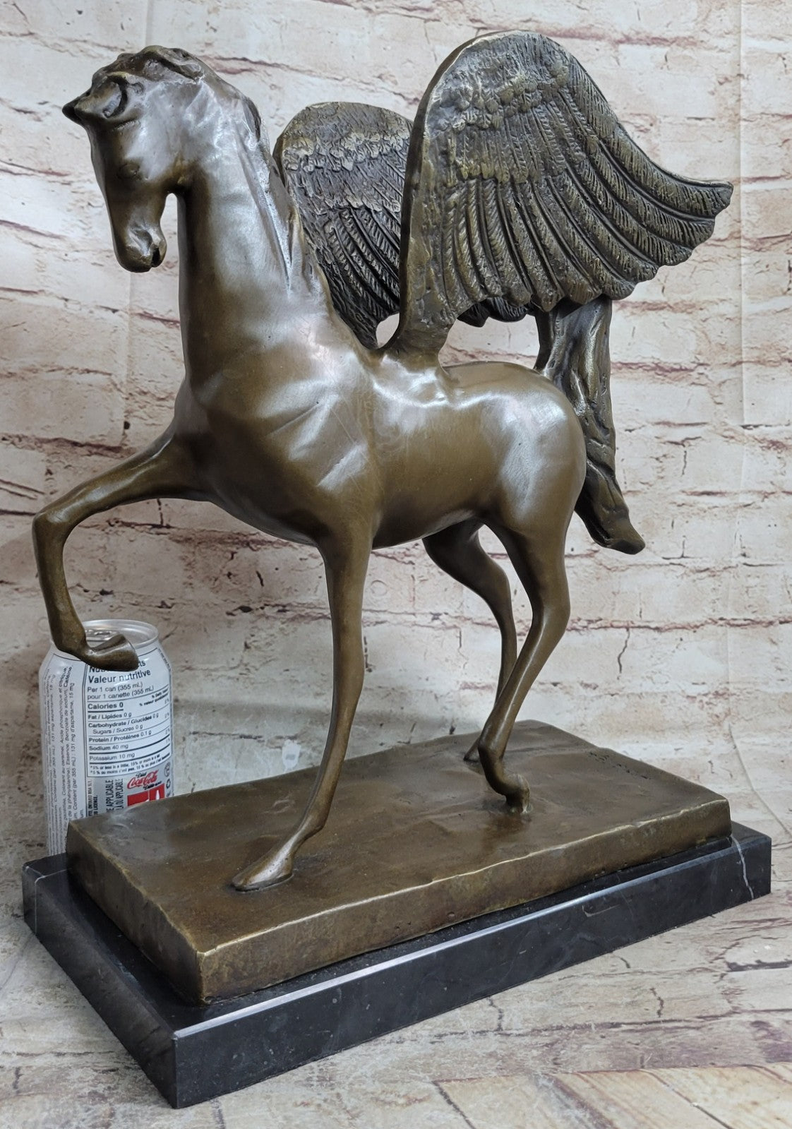 Greek Mythology Hero Horse Pegasus Large 100% Real Bronze Statue Sculpture Gift