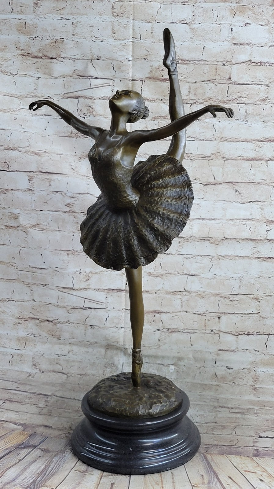 100% Solid  Genuine Bronze Ballet Dancer Statue French Ballerina by Collet