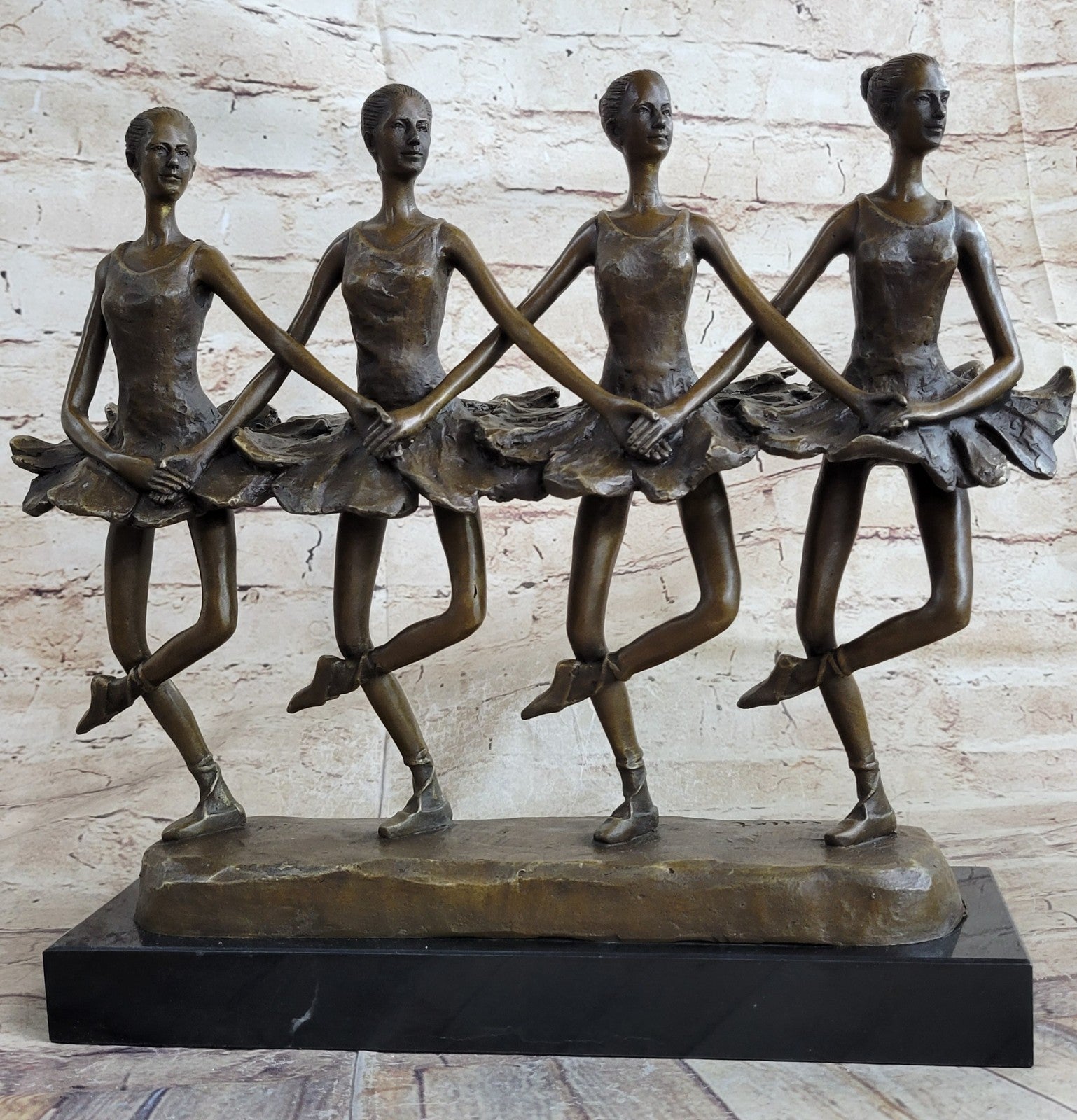 Buy European Handmade Bronze Ballerina Sculpture – Folk Art Dance Statue for Home & Office Decor