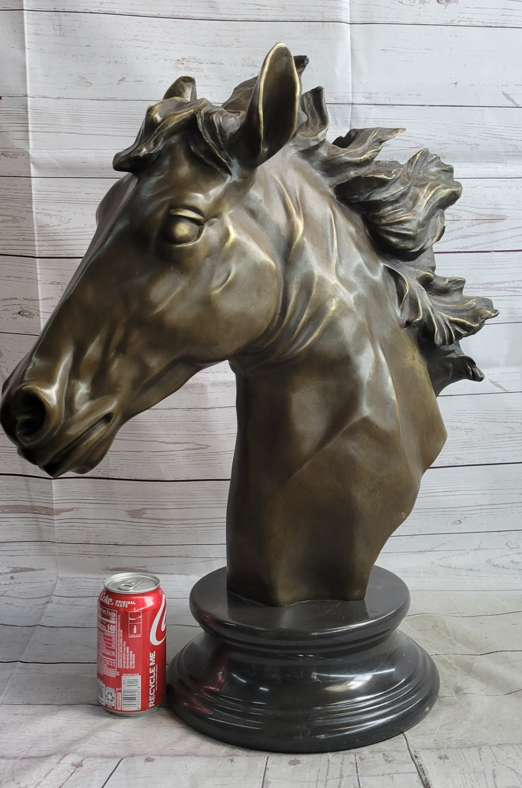 Art Deco Huge Horse Head Hand Made Museum Quality Bronze Artwork Figurine Sale