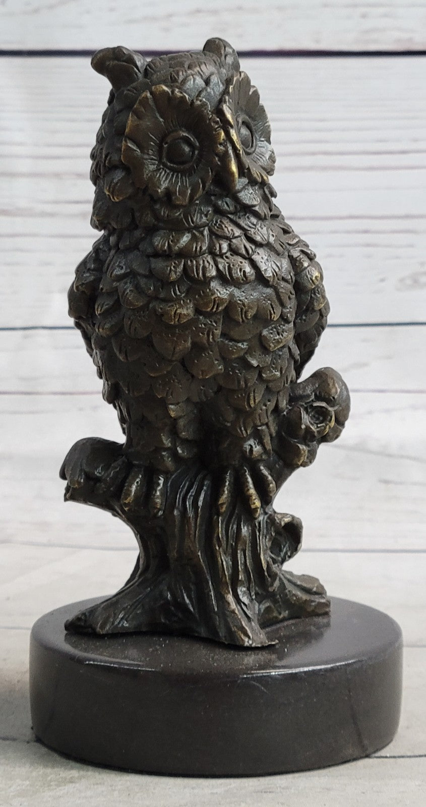 Handmade Bronze Owl Art Deco Sculpture by Milo - Unique Collectible Statue