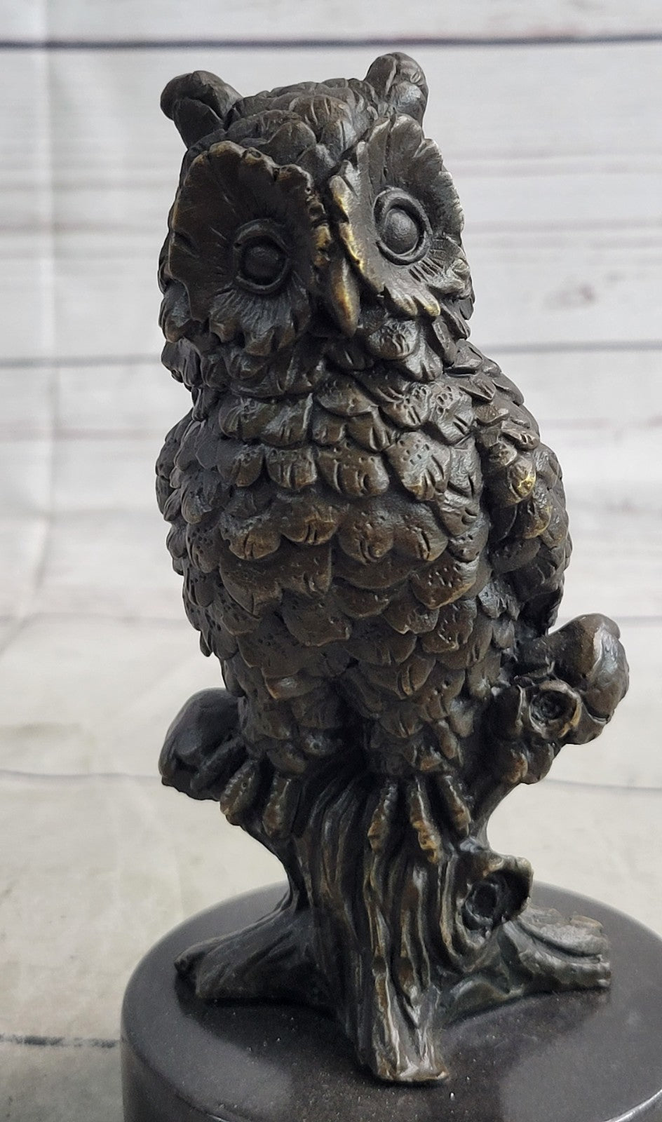 Handmade Bronze Owl Art Deco Sculpture by Milo - Unique Collectible Statue