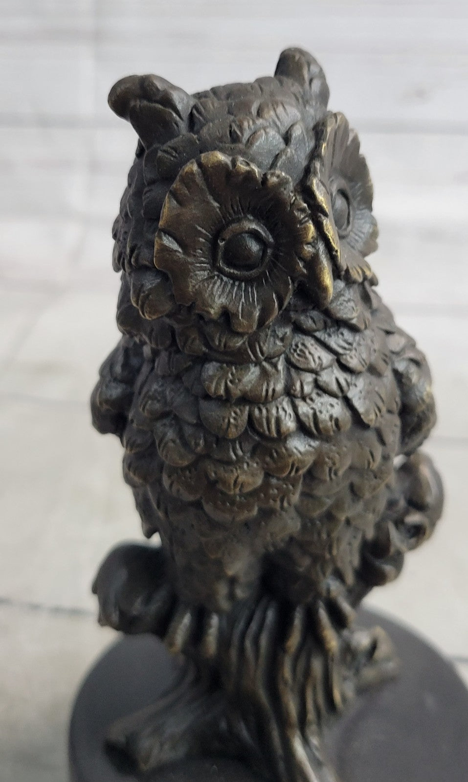 Handmade Bronze Owl Art Deco Sculpture by Milo - Unique Collectible Statue