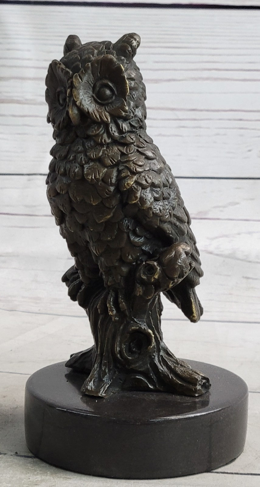 Handmade Bronze Owl Art Deco Sculpture by Milo - Unique Collectible Statue