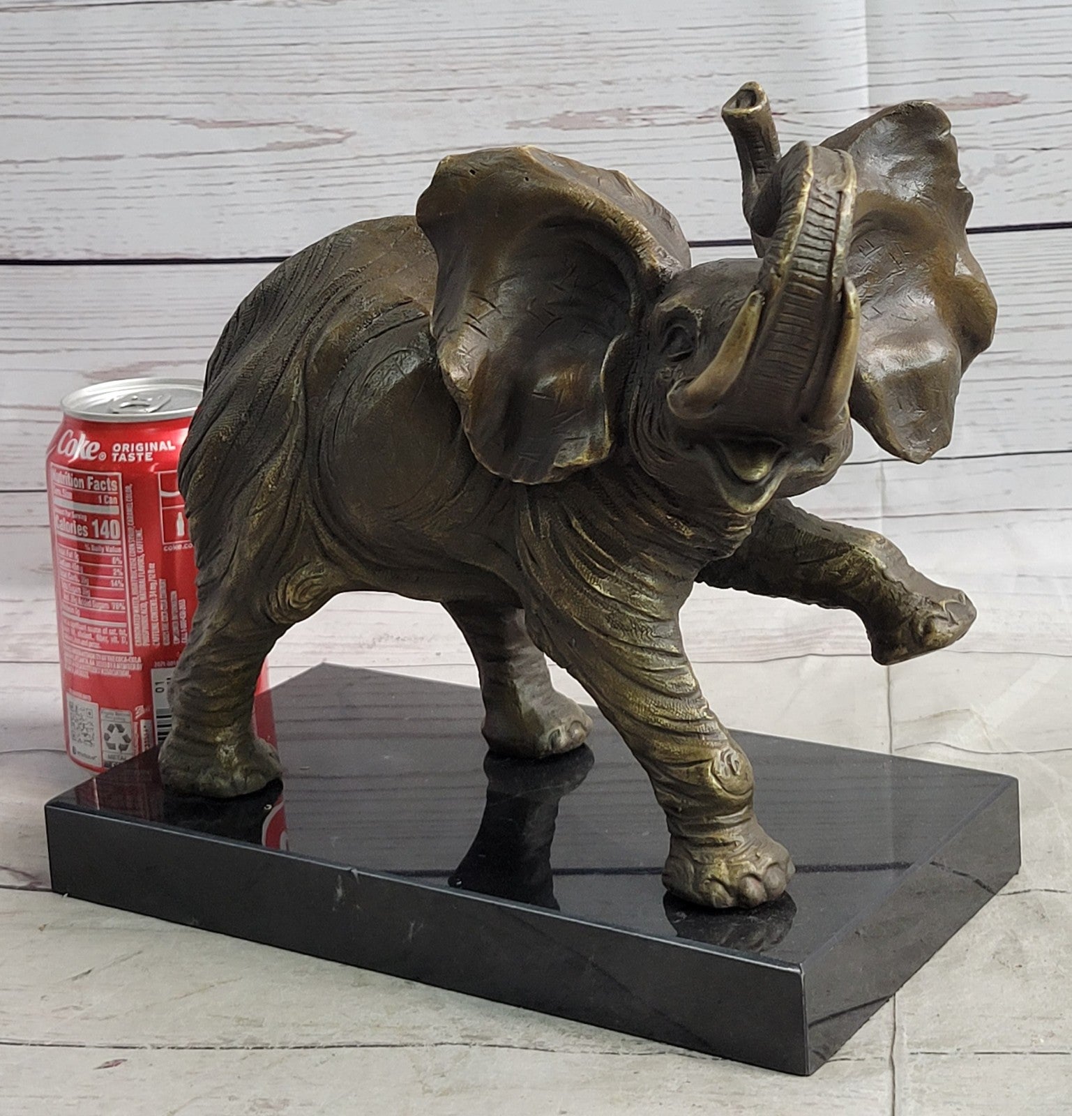 Handcrafted Bugatti Wildlife Animal African Elephant Bronze Sculpture Figurine