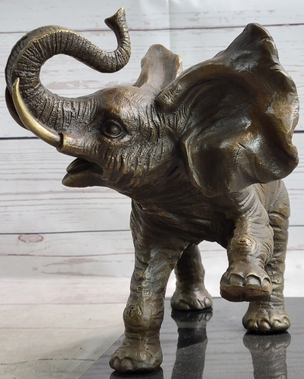 Handcrafted Bugatti Wildlife Animal African Elephant Bronze Sculpture Figurine