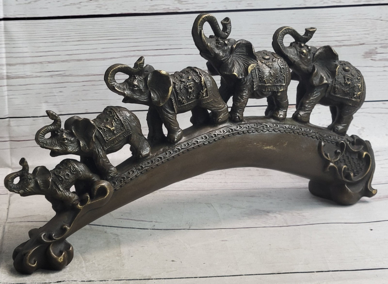 Art Deco Animal Figurine: Handcrafted Bronze Statue by Miguel Lopez Figure