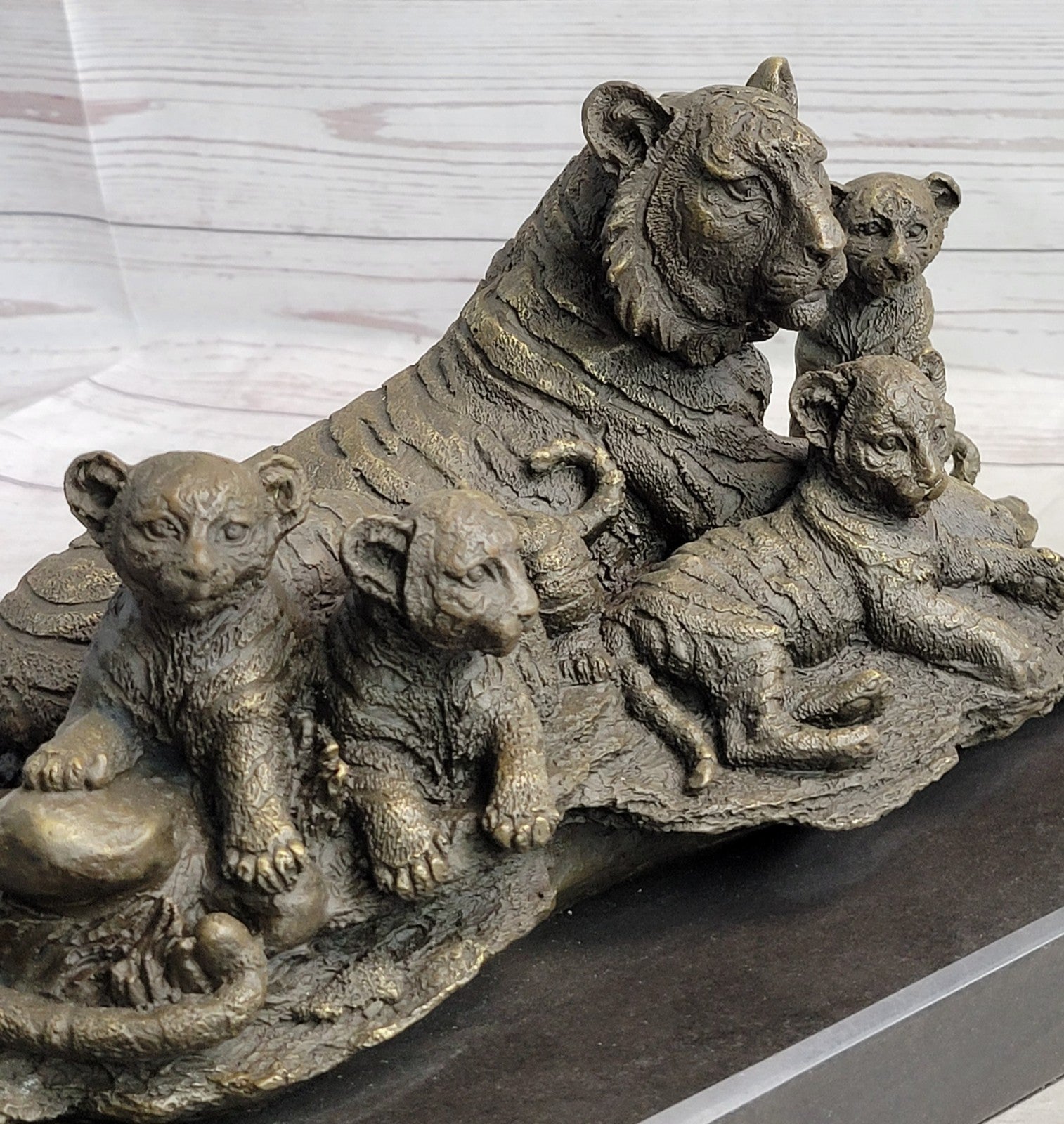  Chinese Royal Classic Pure Bronze Copper made Feng ferocity Tiger statuary 