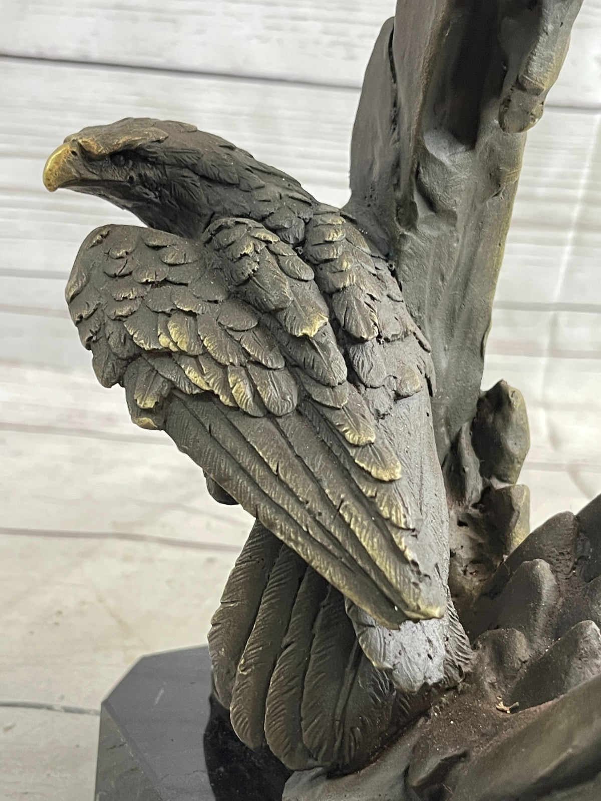 Handcrafted Bronze Bald Eagle Head Bust Sculpture Statue Figurine Wildlife Decor Sale