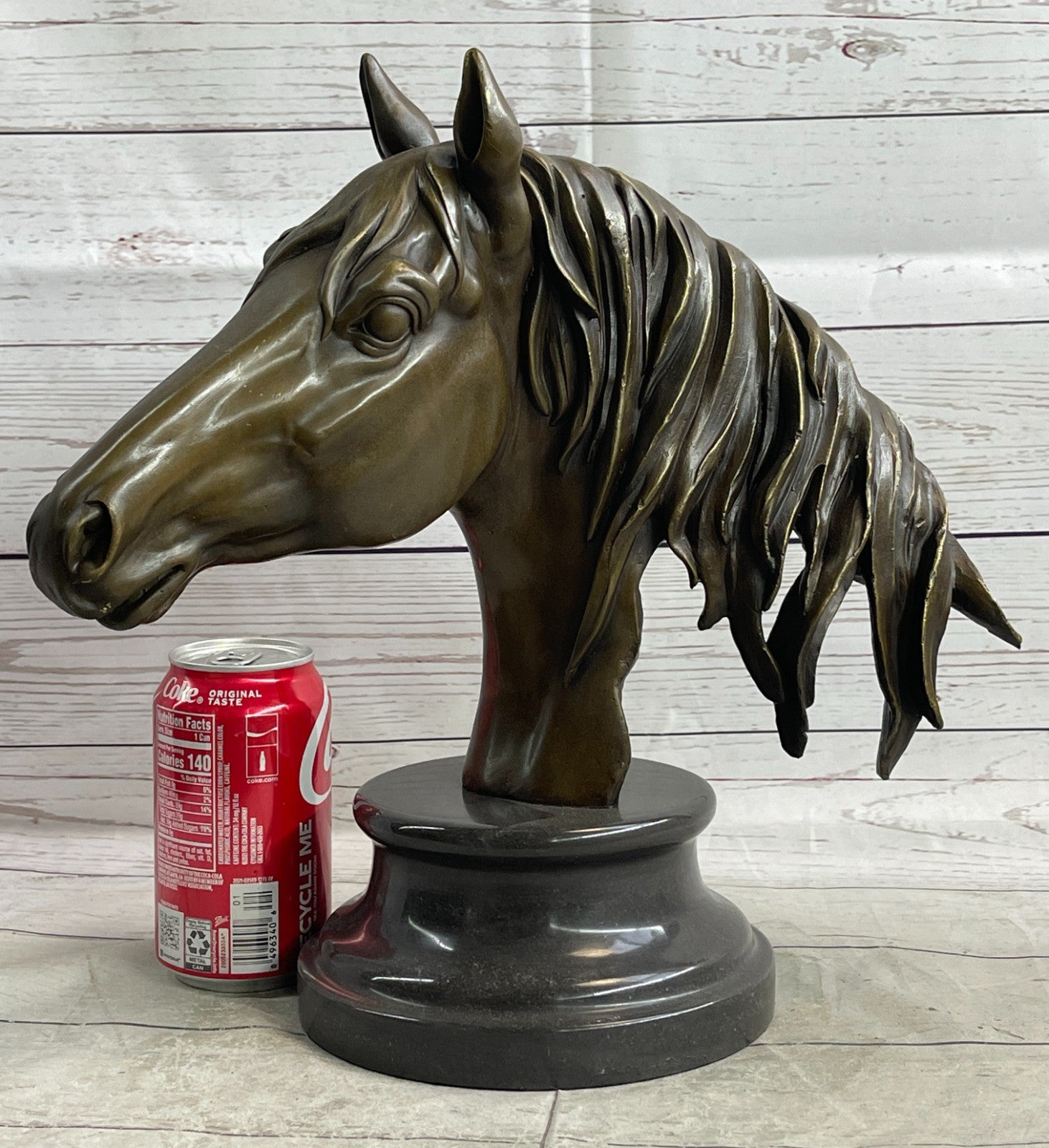 Milo`s Masterpiece: Captivating Bronze Horse Bust Sculpture - Fine Art Collectible
