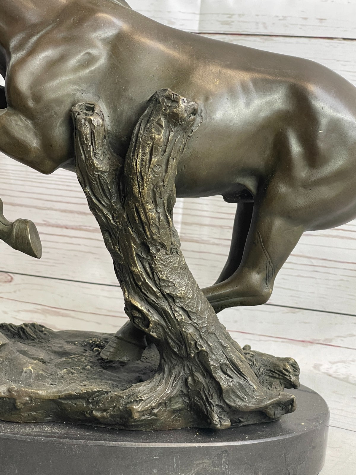 Natural Free Arabian Horse Barn Racing Race Sculpture Marble Base Figurine Statue