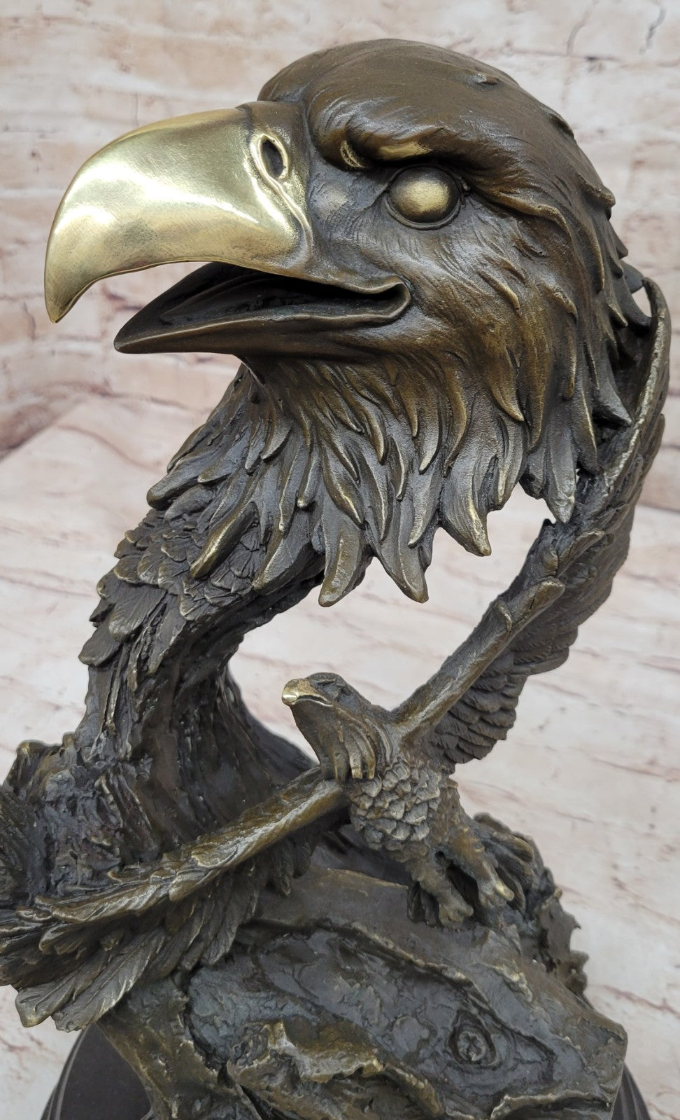 Buy Milo’s Handcrafted Bronze Falcon Head Sculpture – Lost Wax Method Masterpiece