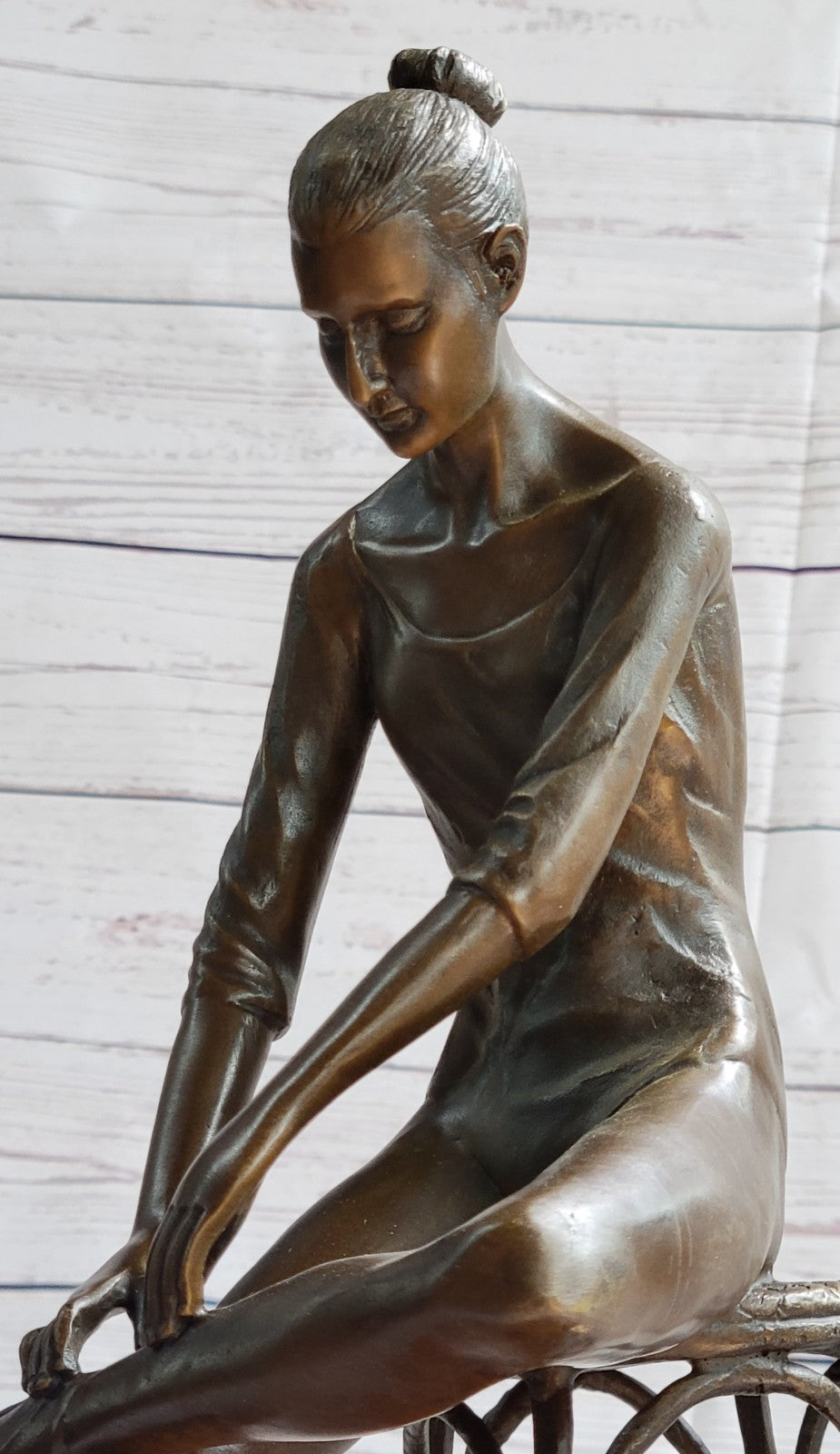 Bronze Sculpture Hand Made Young Ballerina by Colinet Hot Cast Figurine