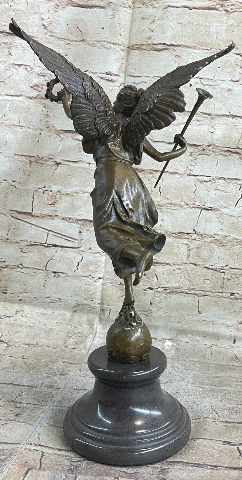 NIKE Goddess Winged Female Warrior Bronze Sculpture 16" x 8" Statue Sale Figurine