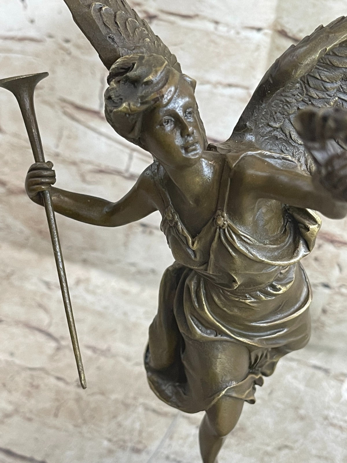 NIKE Goddess Winged Female Warrior Bronze Sculpture 16" x 8" Statue Sale Figurine