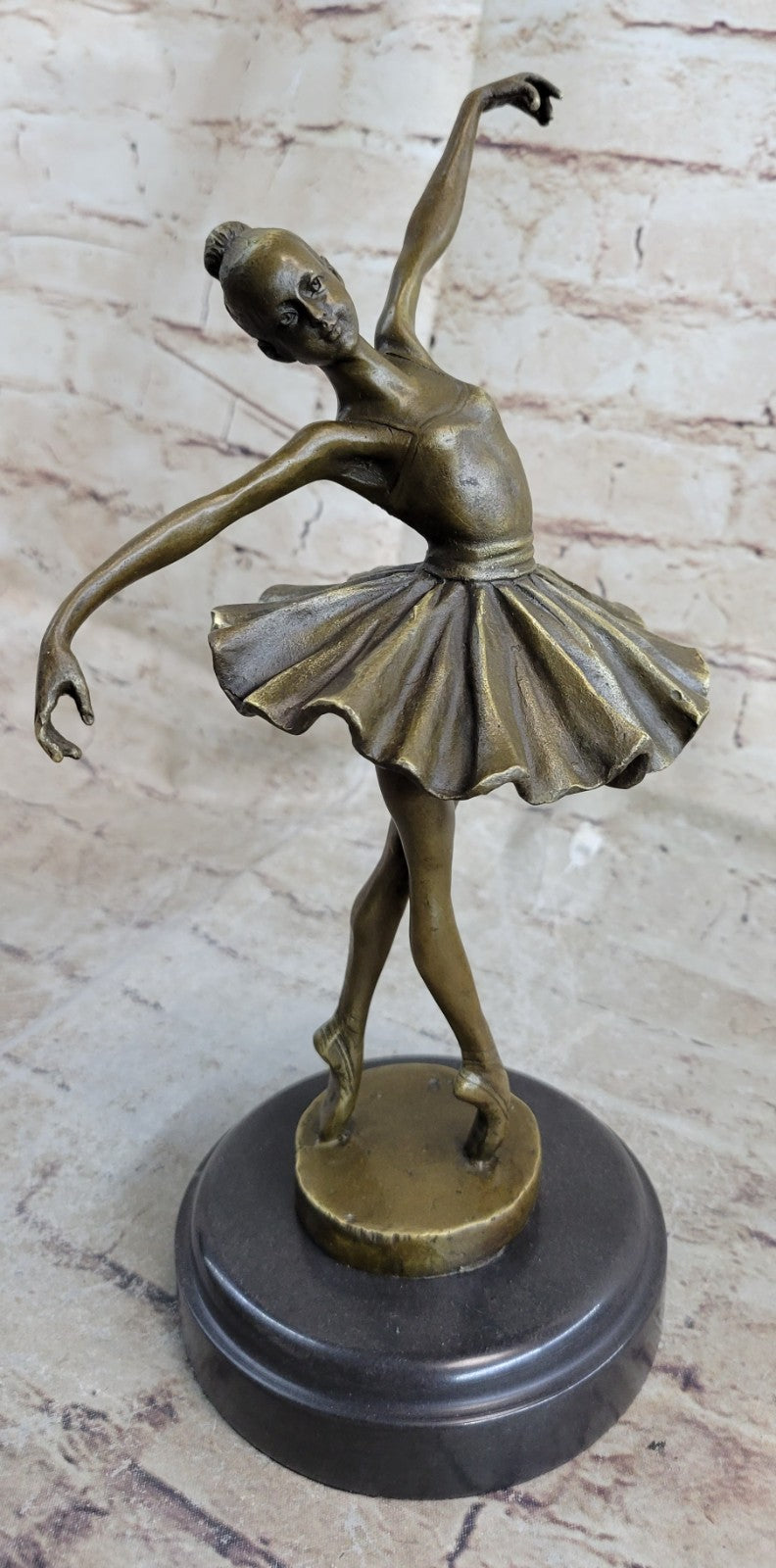 Handcrafted bronze sculpture SALE Marble Deco Nouveau Art Ballerina Prima