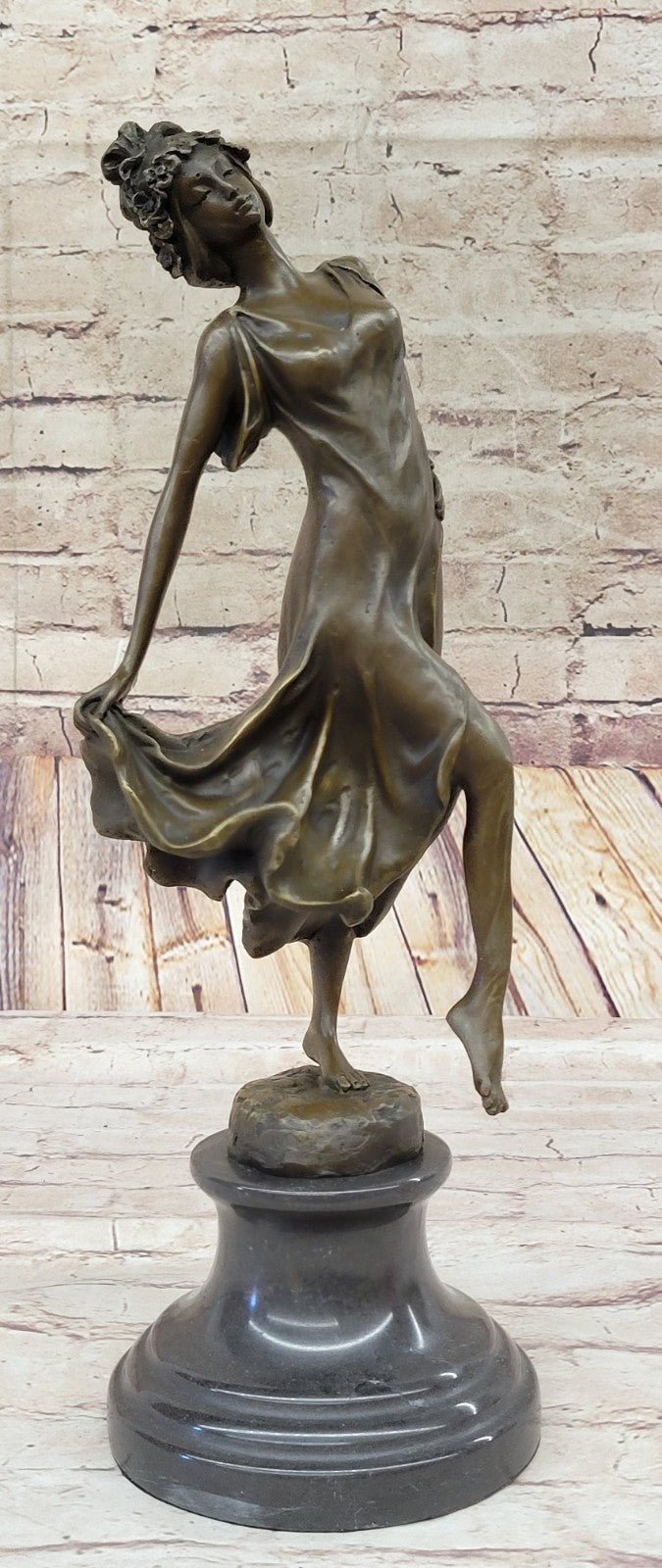 Bronze Sculpture of Gypsy Dancer By French Artist Coinet Home Decoration