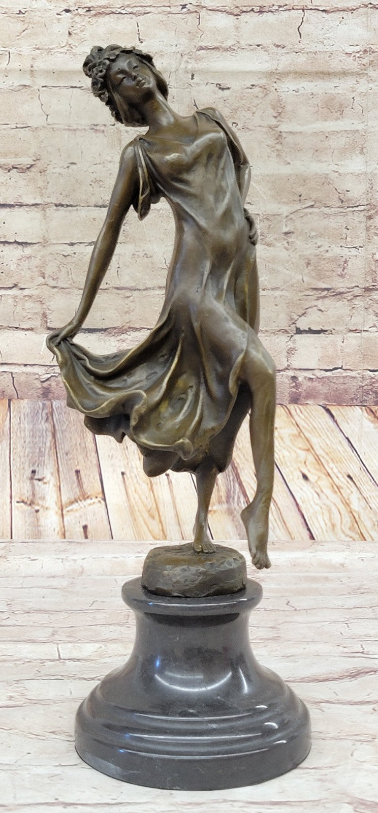 Bronze Sculpture of Gypsy Dancer By French Artist Coinet Home Decoration