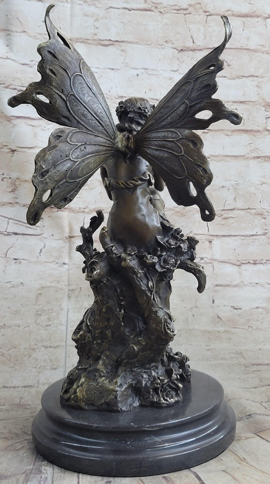 Art Deco Hot Cast fairy Museum Quality Bronze Sculpture Statue Figurine Decor