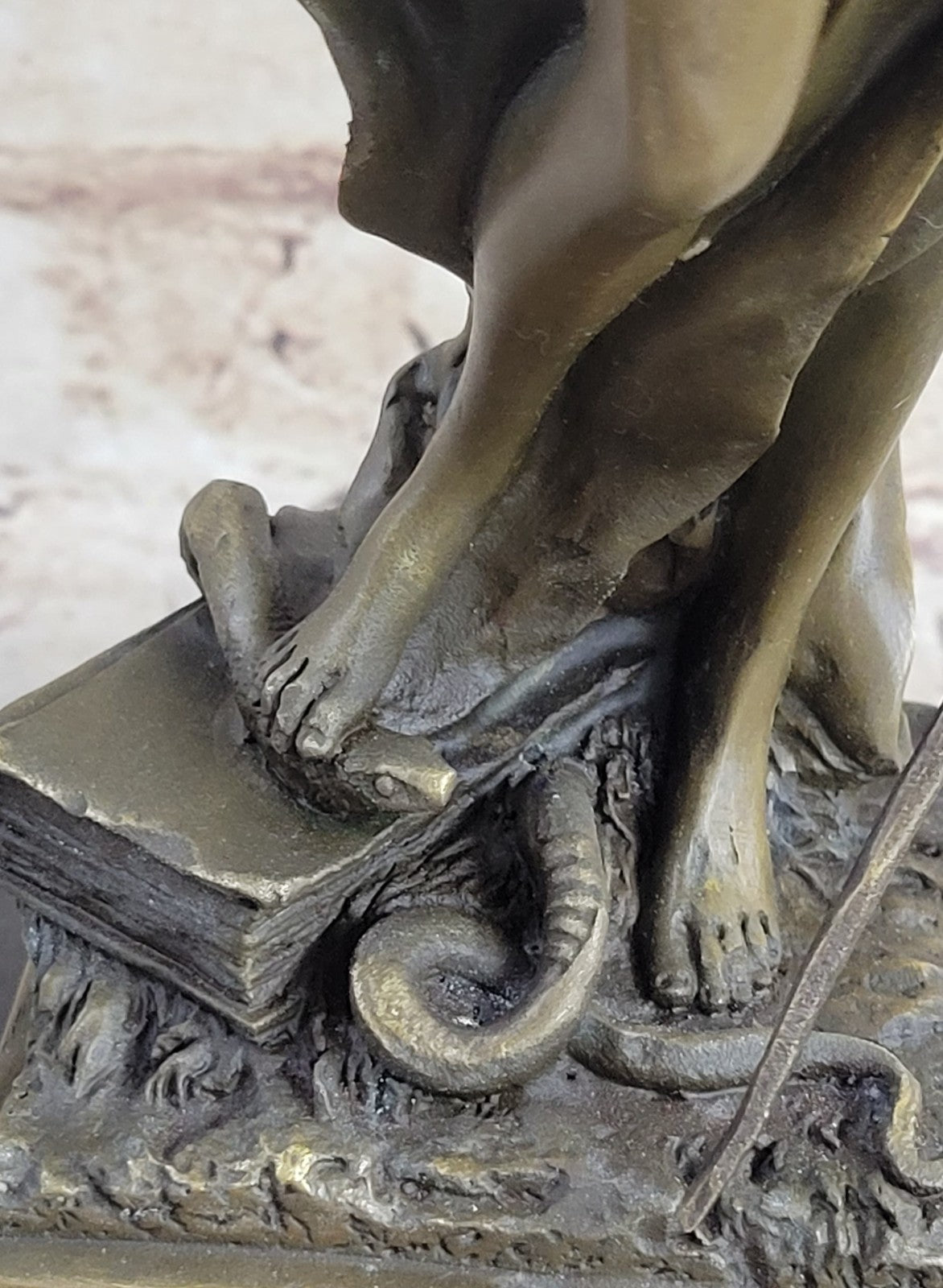 Hot Cast Bronze Sculpture Statue Lady of Blind Justice Scales Sword Marble Base