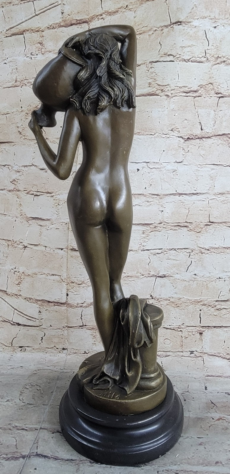 Buy Elegant Art Deco Bronze Nymph Woman Statue by Milo – Signed Nude Sculpture for Sale