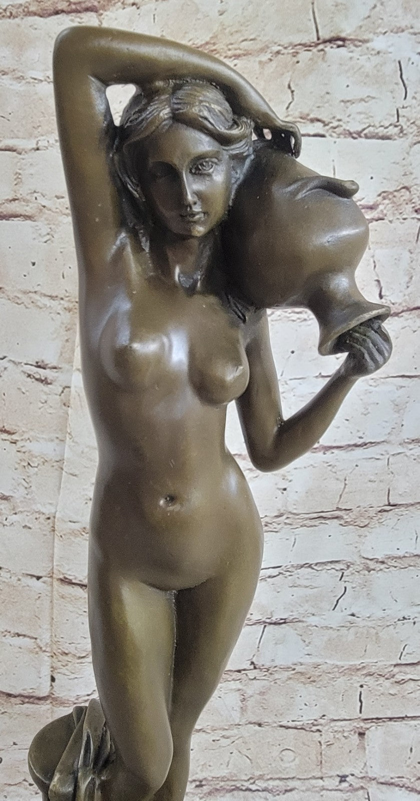 Buy Elegant Art Deco Bronze Nymph Woman Statue by Milo – Signed Nude Sculpture for Sale