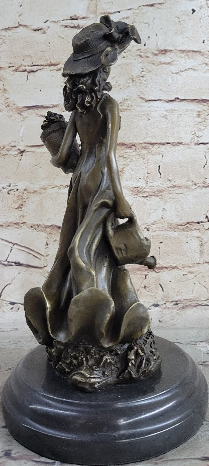 Handcrafted bronze sculpture SALE Garden In Girl Southern Patoue Original Artwork