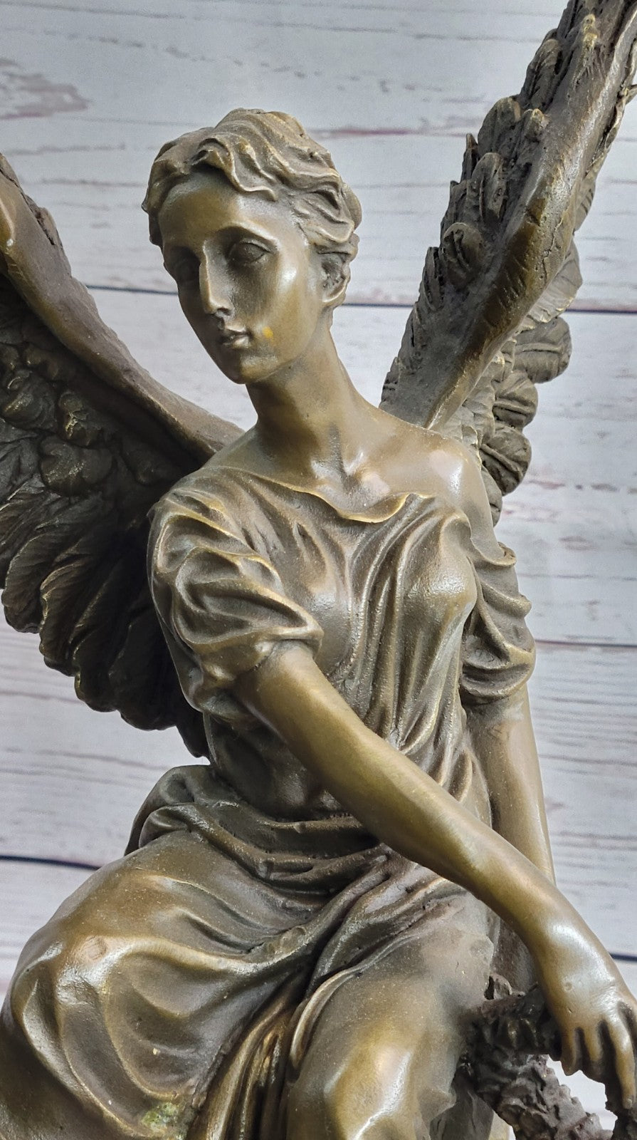 ART Archangels Nike Angel of Victory Mythical Bronze Sculpture Statue Decor GIFT