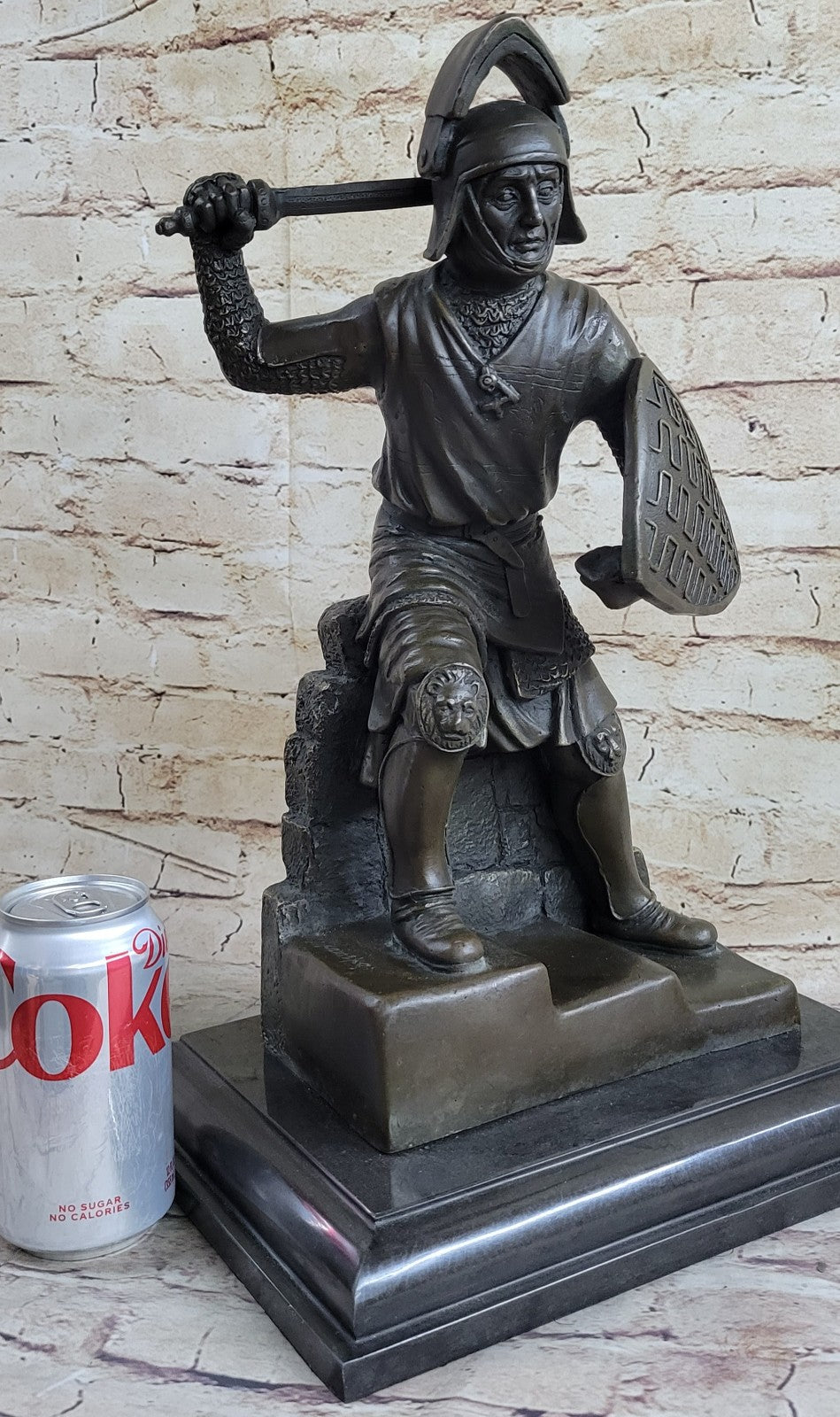 Japanese Kamiko Warrior Samurai Deco Bronze Sculpture Statue Figurine Figure