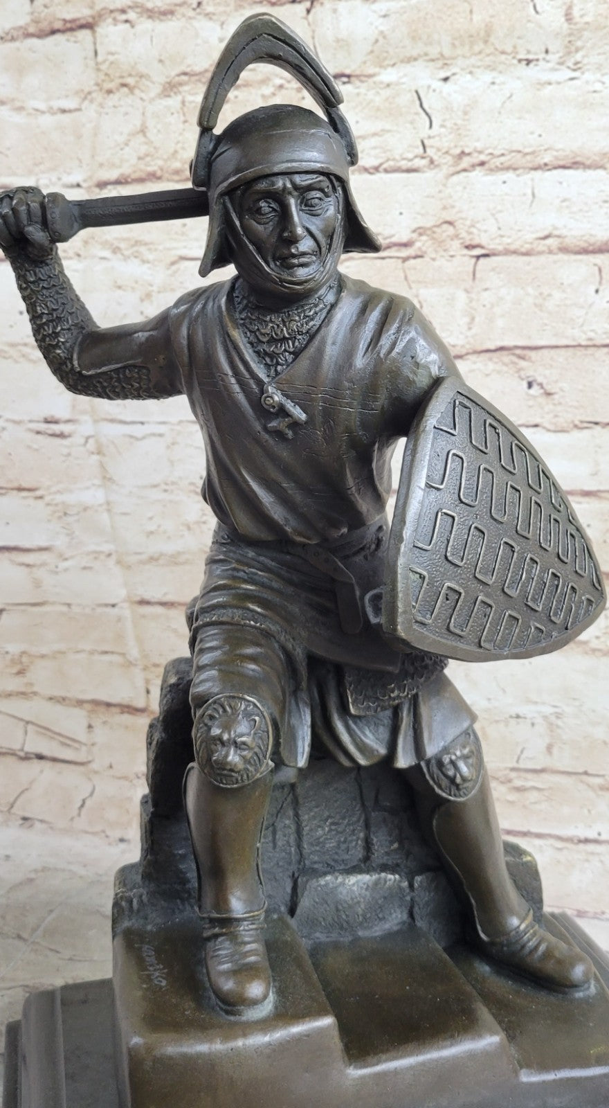 Japanese Kamiko Warrior Samurai Deco Bronze Sculpture Statue Figurine Figure