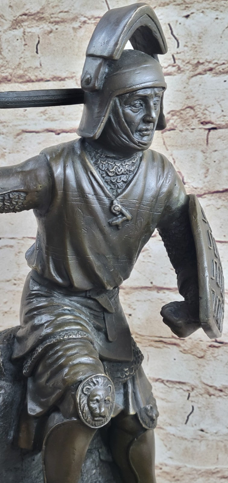 Japanese Kamiko Warrior Samurai Deco Bronze Sculpture Statue Figurine Figure