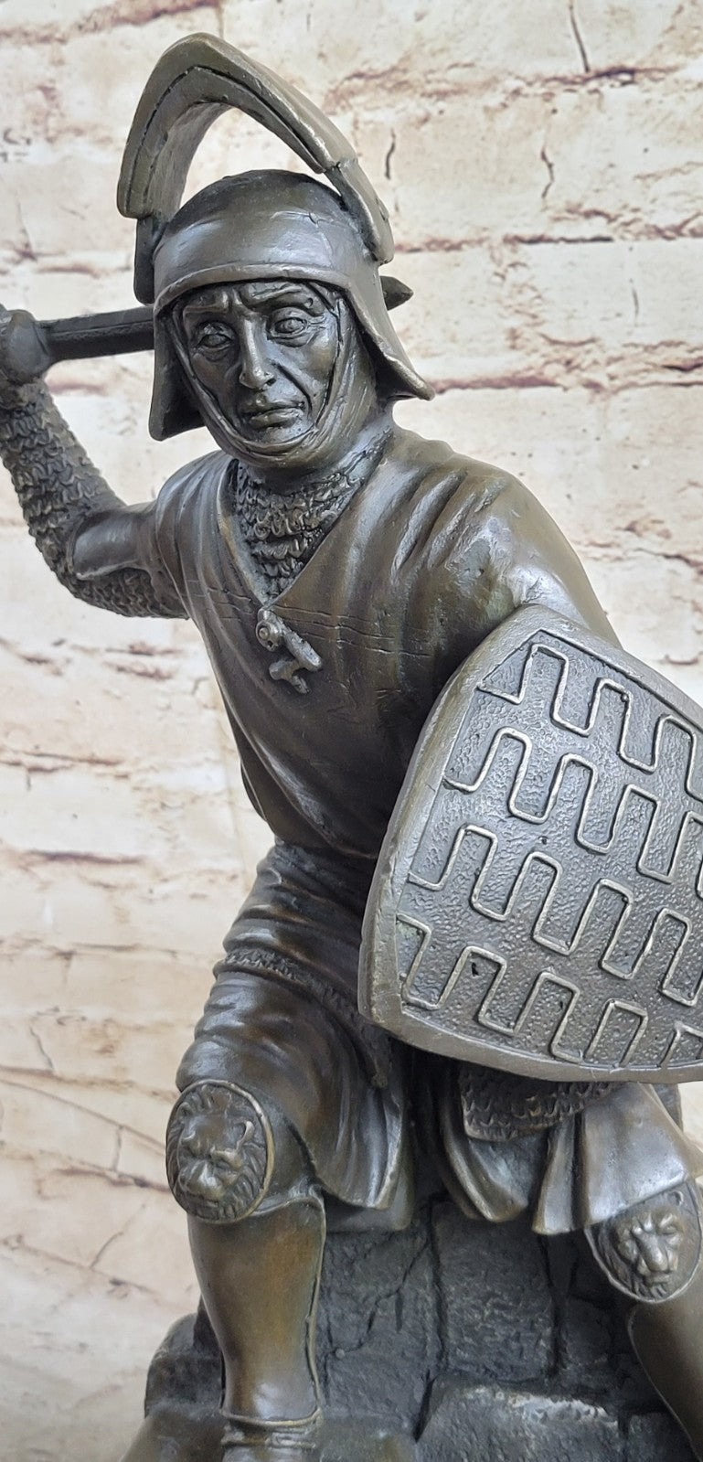 Japanese Kamiko Warrior Samurai Deco Bronze Sculpture Statue Figurine Figure