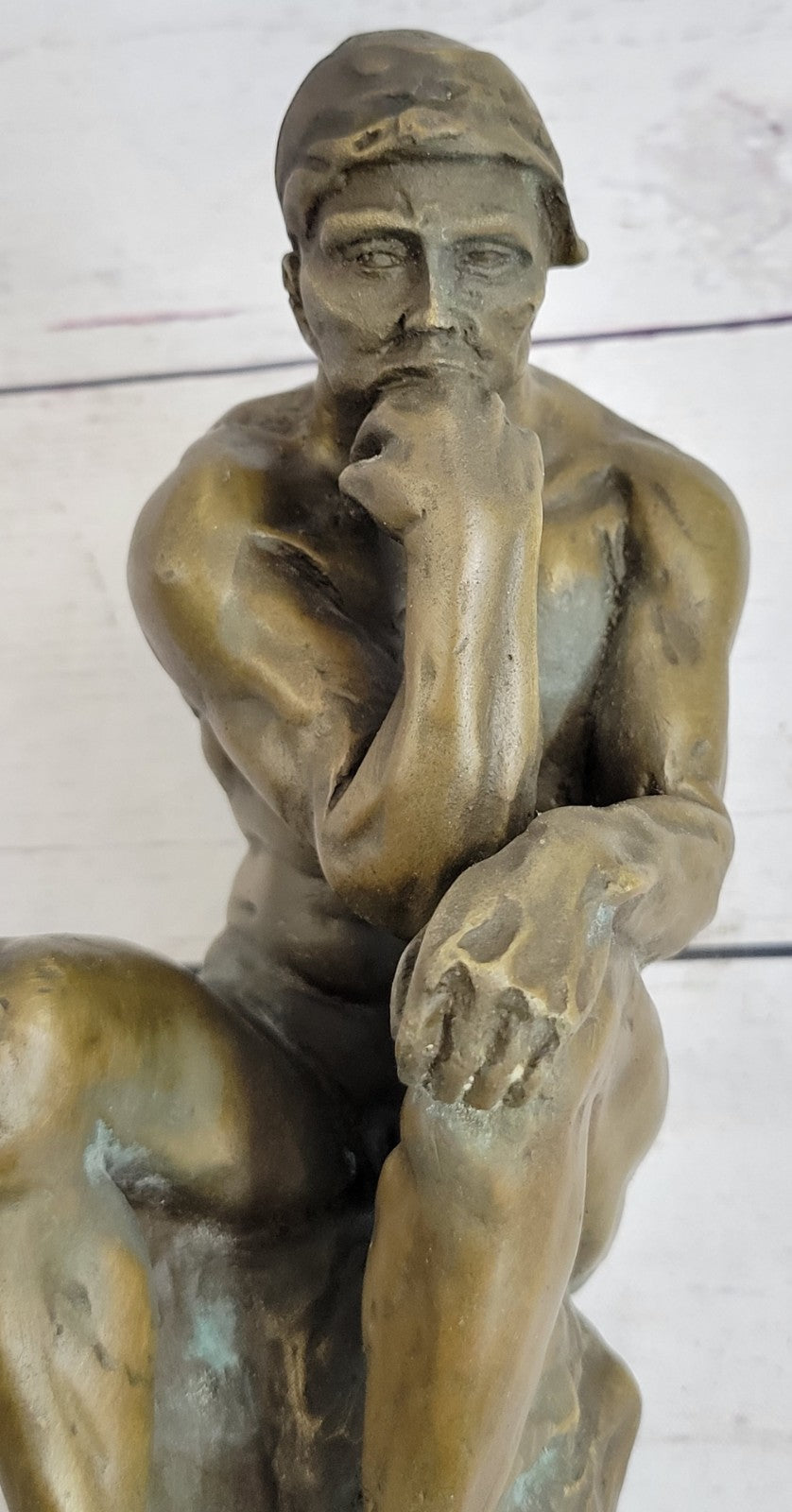 Bronze Sculpture Statue 10" The Thinker Rodin Sculpture Museum Reproduction Sale