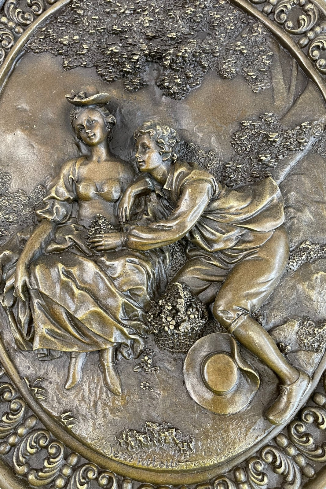 Hand Made Hot Cast by Lost Wax a Romantic Couple Courting Bronze Masterpiece 4 W