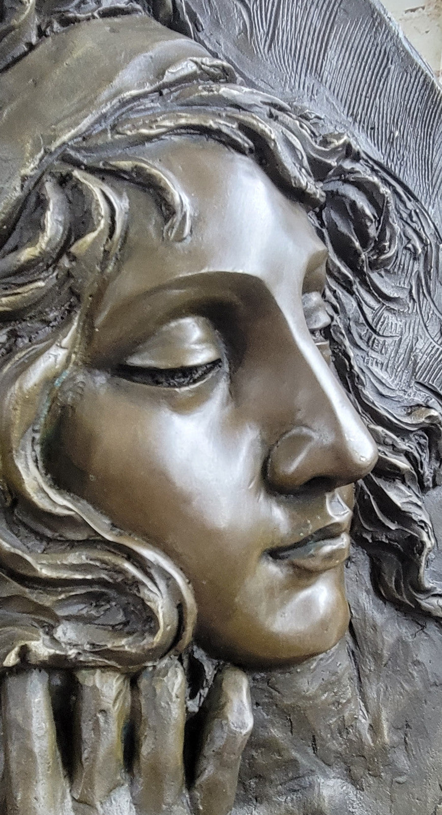 Bronze Sculpture Hand Made Wallmount Bas Relief Museum quality Artwork Statue