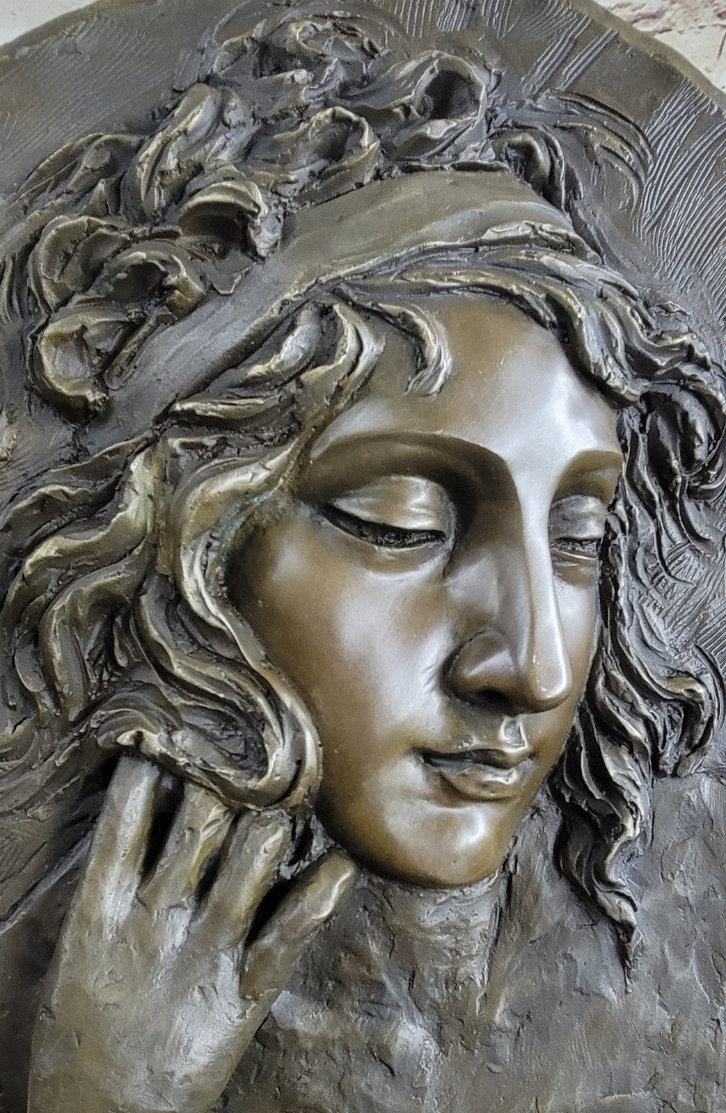 Bronze Sculpture Hand Made Wallmount Bas Relief Museum quality Artwork Statue