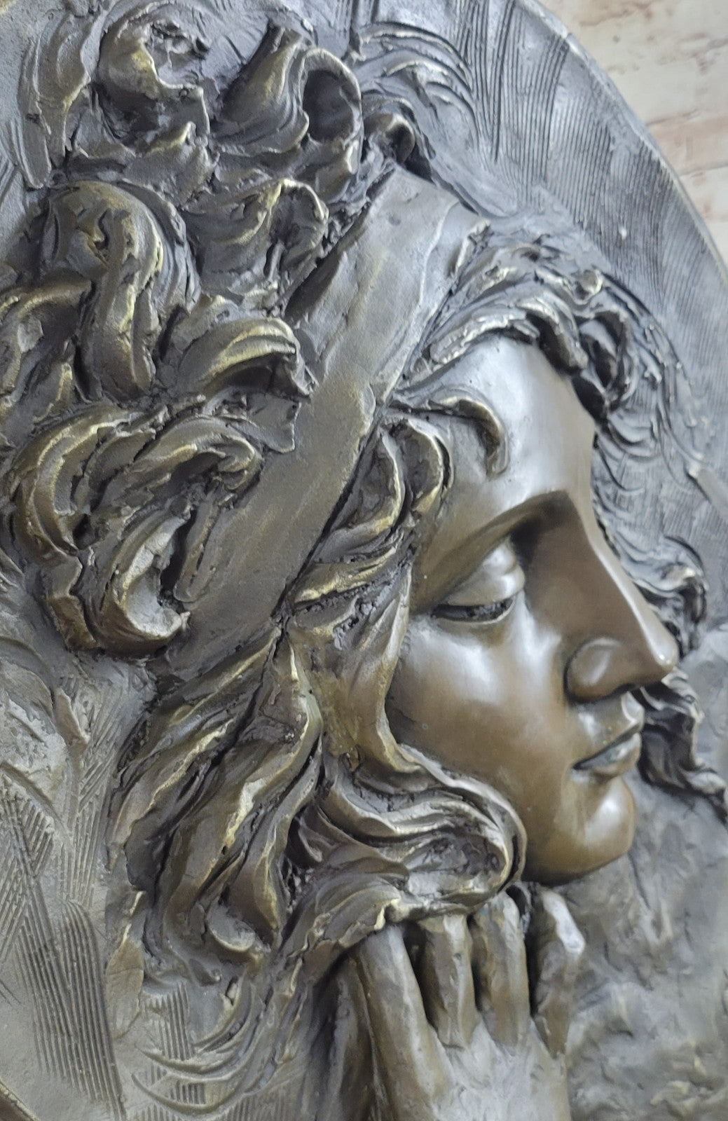 Bronze Sculpture Hand Made Wallmount Bas Relief Museum quality Artwork Statue