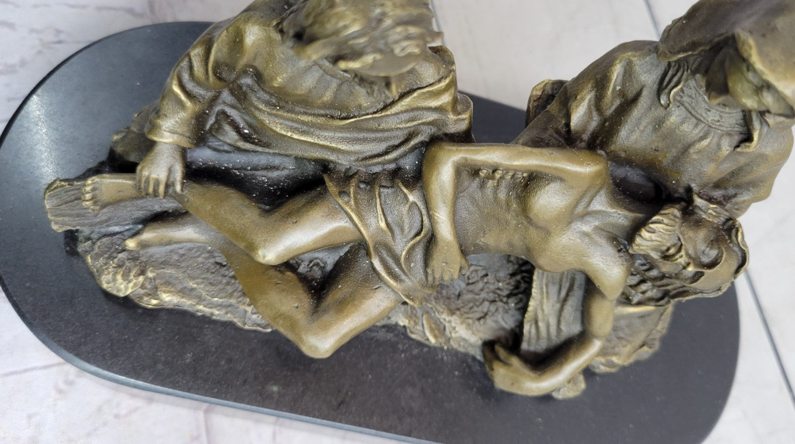 Bronze Sculpture Signed Original Valli Christ Lamentation Hot Cast Sculpture