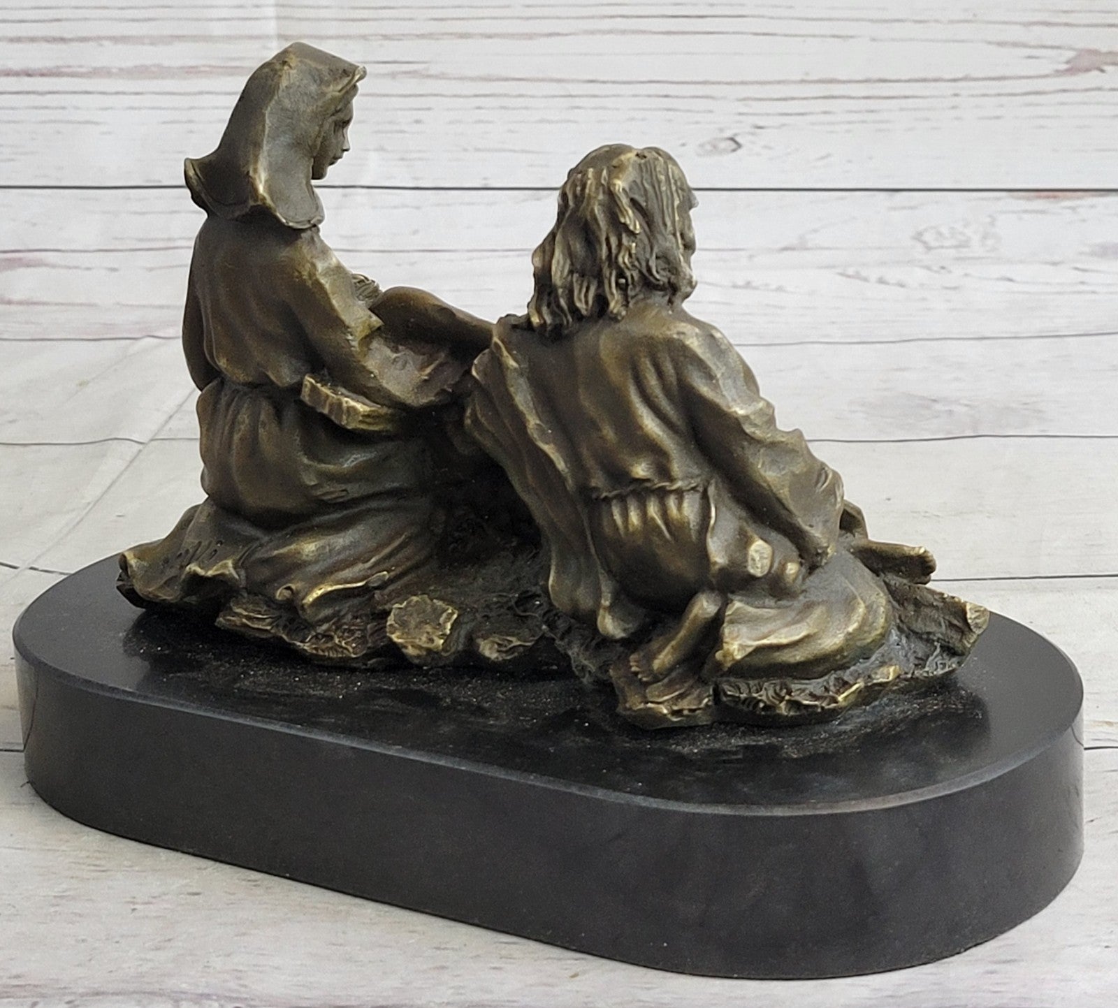 Bronze Sculpture Signed Original Valli Christ Lamentation Hot Cast Sculpture
