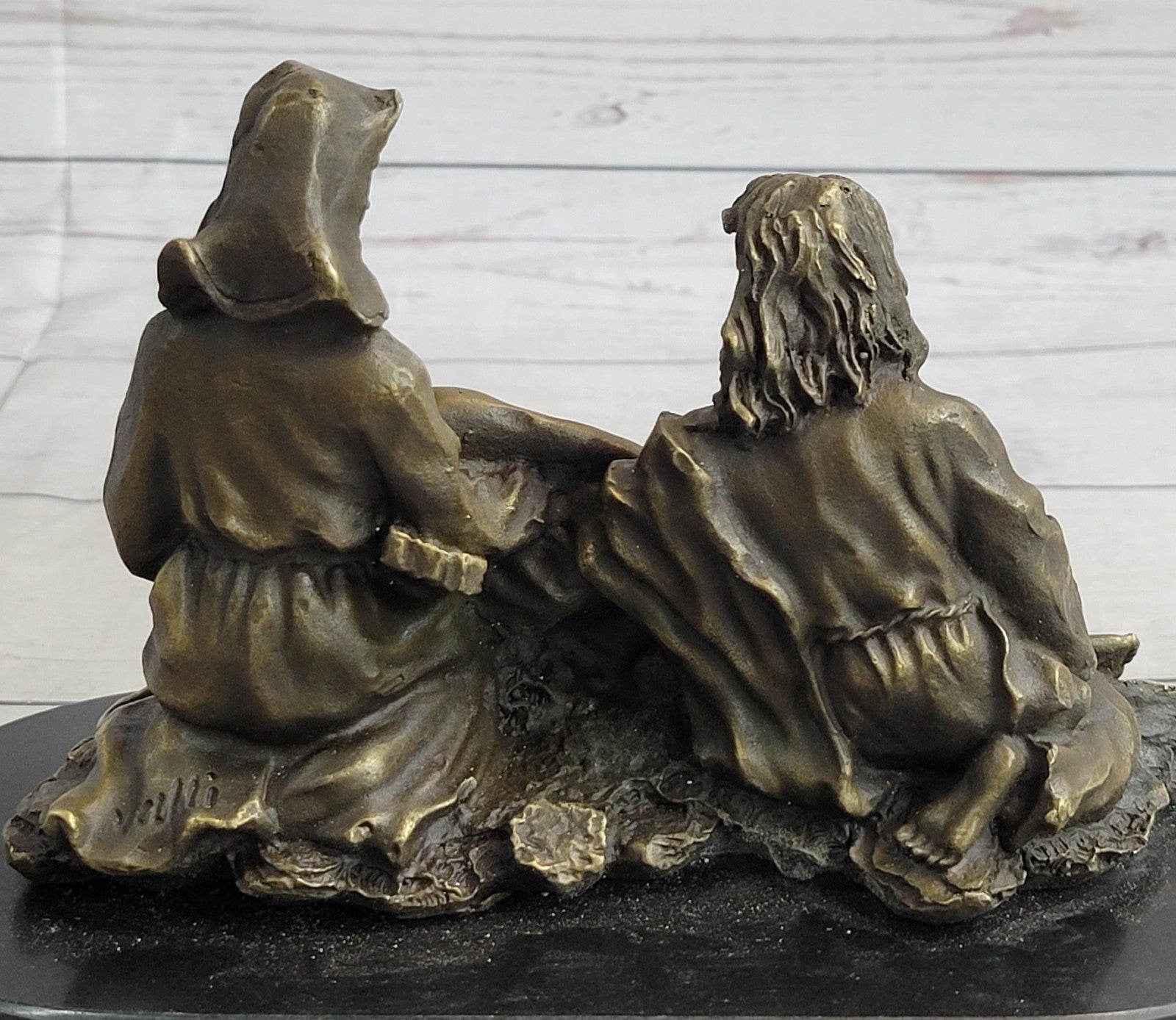Bronze Sculpture Signed Original Valli Christ Lamentation Hot Cast Sculpture