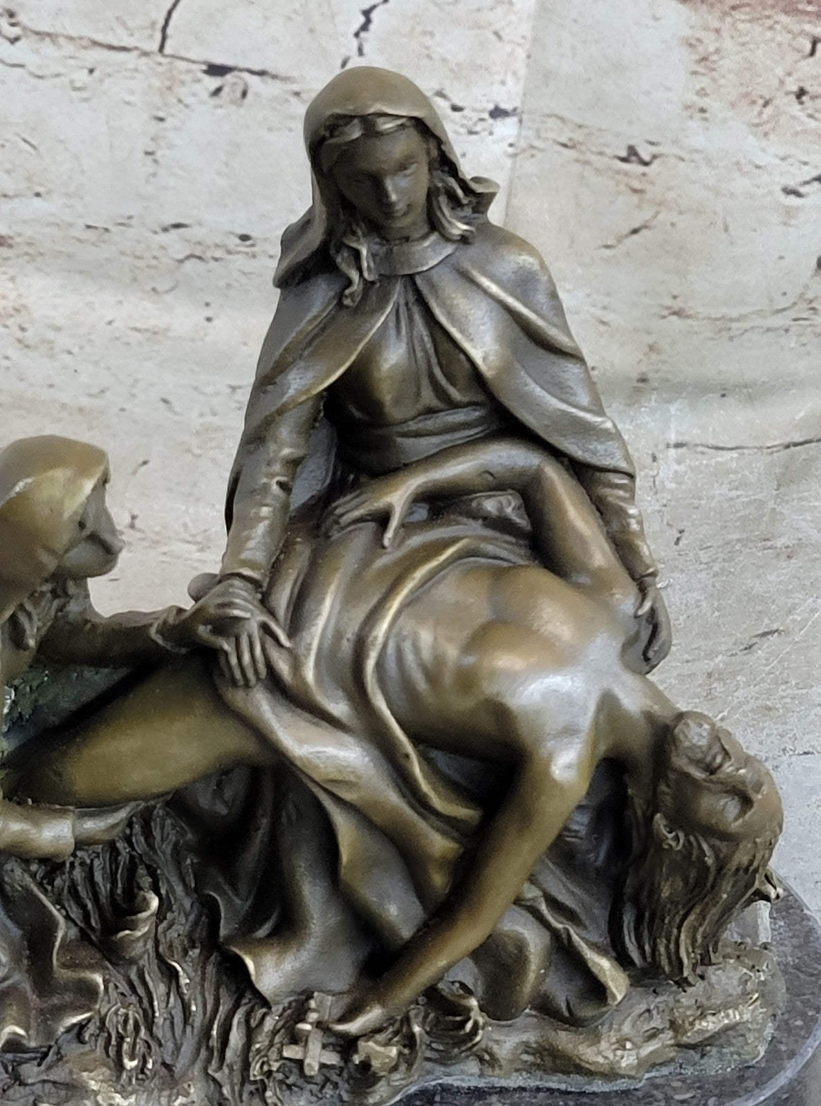 Christ with the Virgin and St. Mary Magdalene bronze Religious Church Bronze art