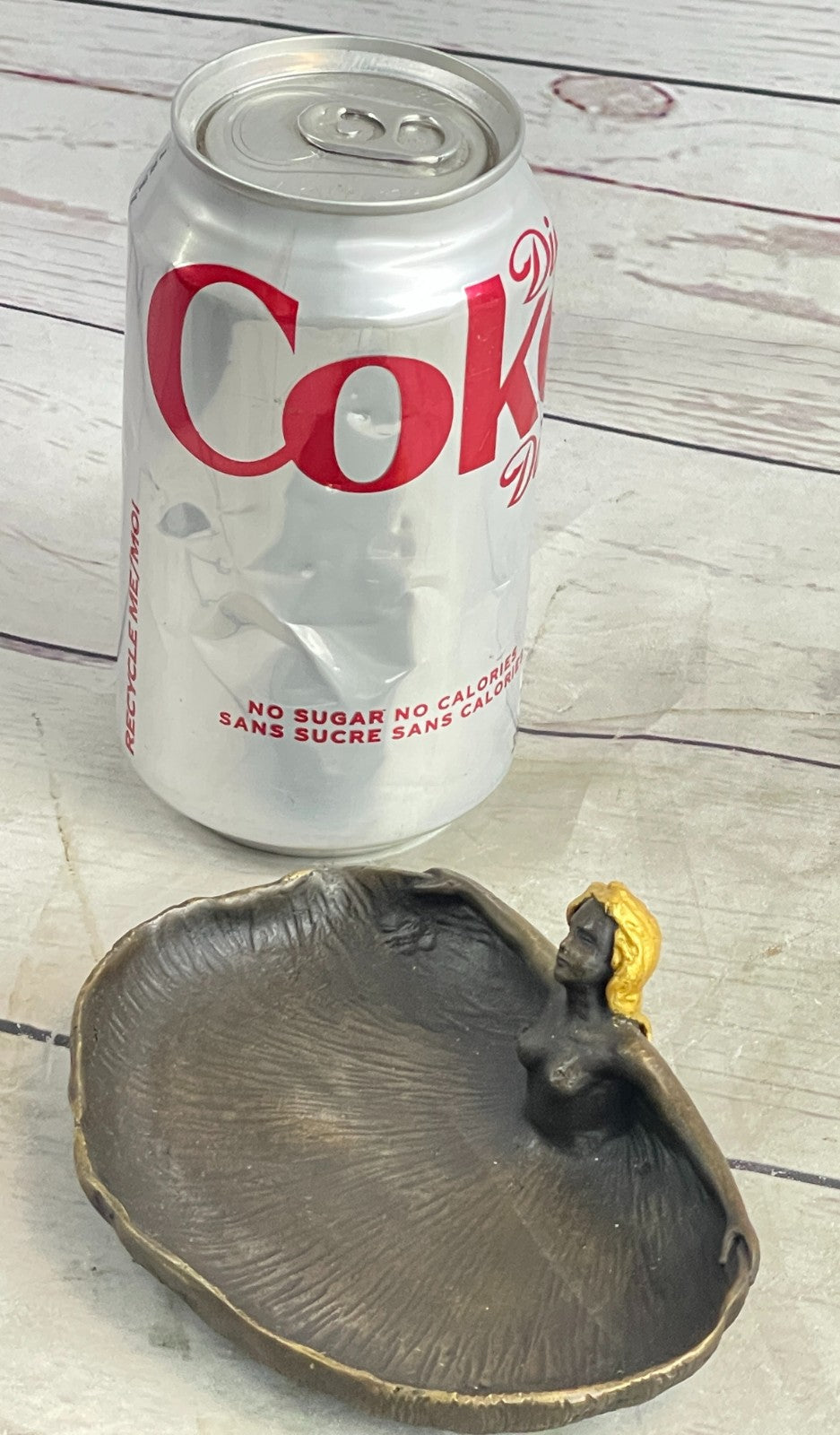 Handmade Gilt Soap Dish Jewelry Tray Bronze Sculpture Figurine by Rubin Fine Art