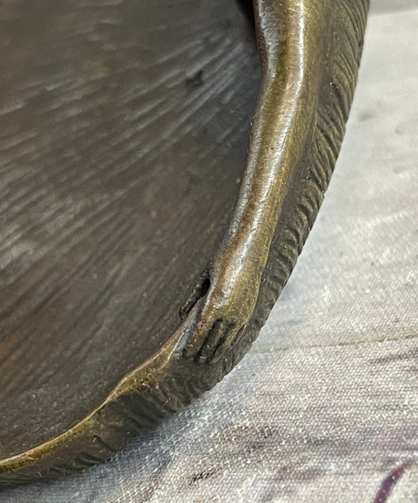 Handmade Gilt Soap Dish Jewelry Tray Bronze Sculpture Figurine by Rubin Fine Art