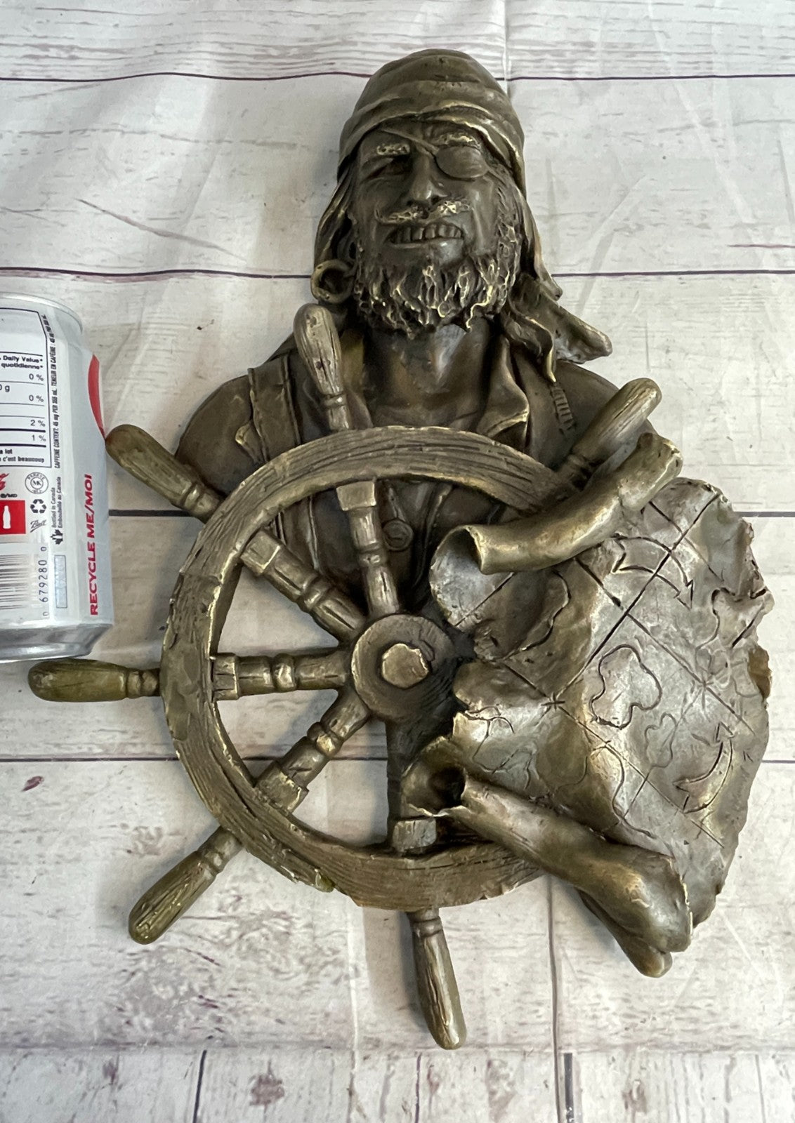 Handcrafted bronze sculpture SALE Pirate Ship Mount Wall B.Wood Original Signd